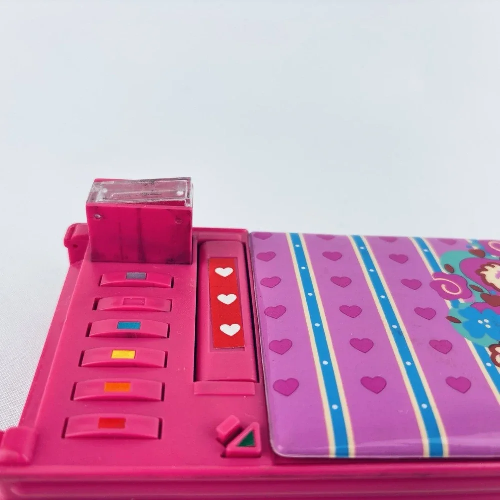 Vintage 1995 Sanrio Tweedle Dee Dee Bear Pink Puffy Pencil Case -‎ Compartments